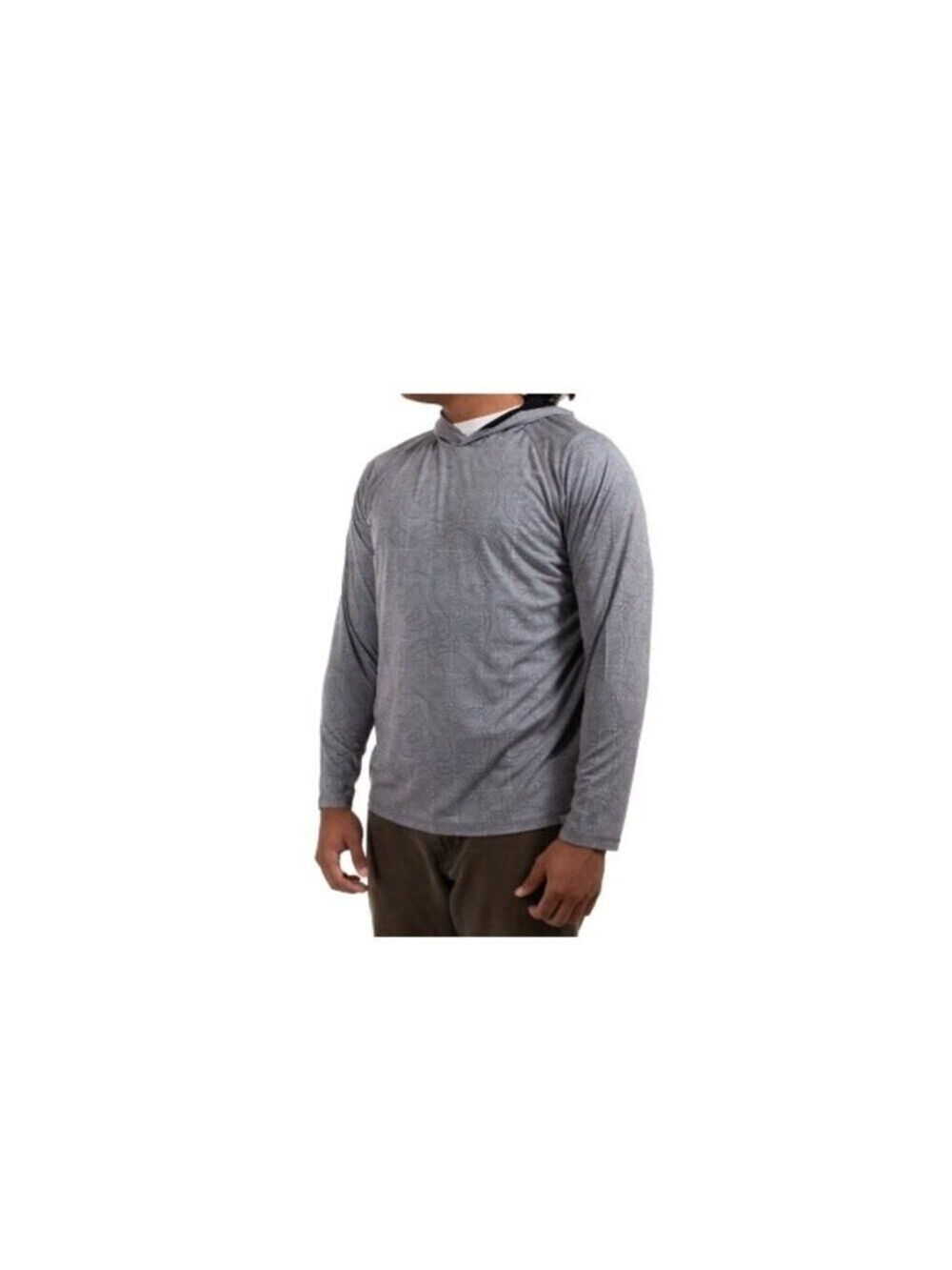 Habit Men's Lightweight Hoodie Elevation Black Gray Size XL